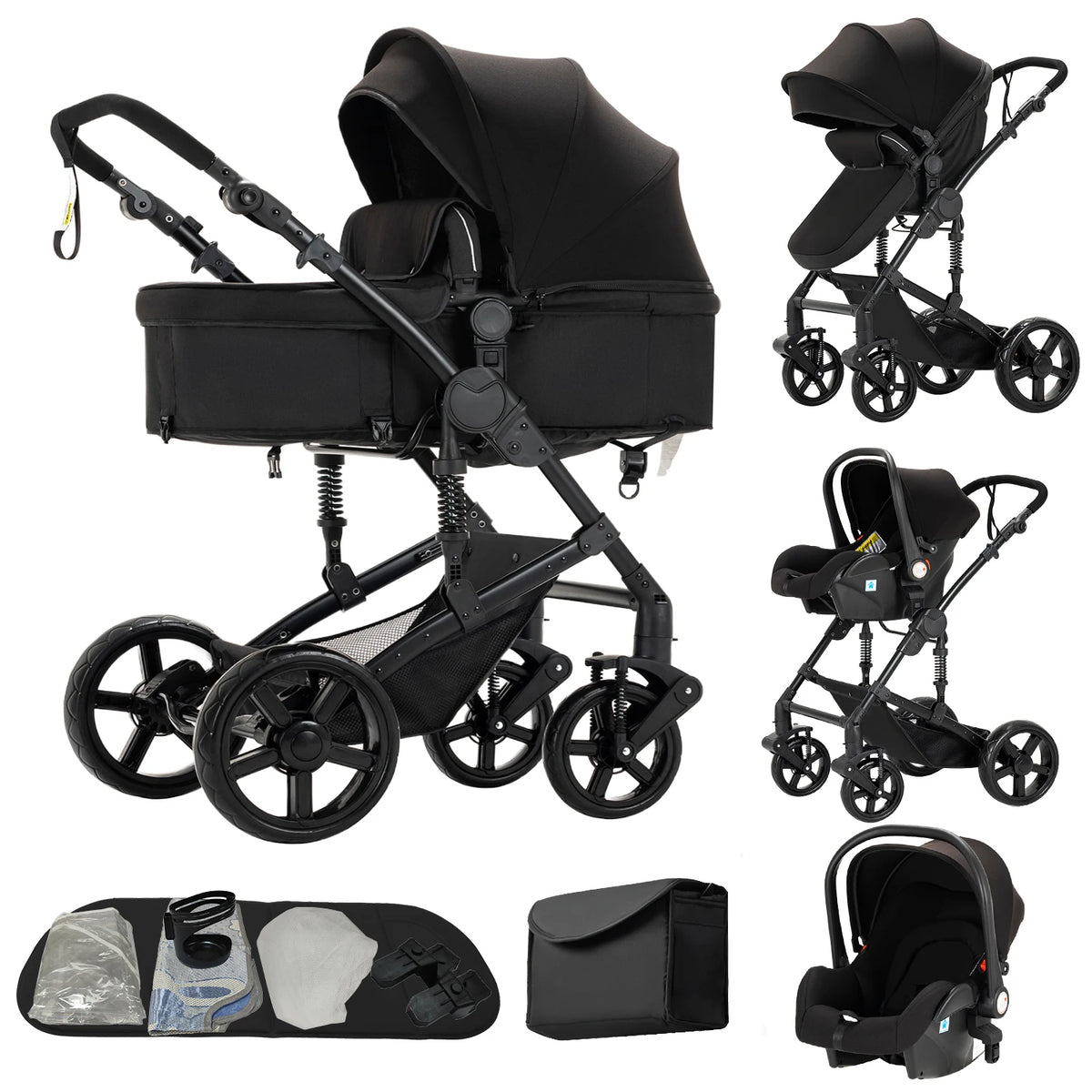 Schormann 3-i-1 luksus barnevogn med autostol