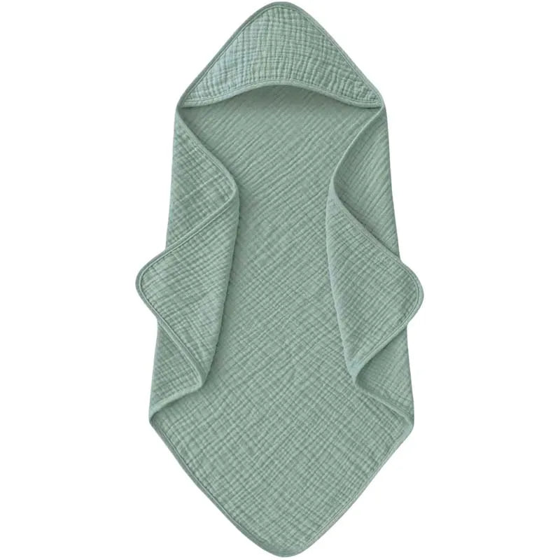 🤎 Schormann Baby Badehåndklæde med Hætte – Blød Bomuld (76 × 76 cm)