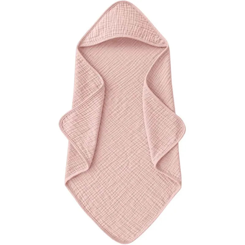 🤎 Schormann Baby Badehåndklæde med Hætte – Blød Bomuld (76 × 76 cm)