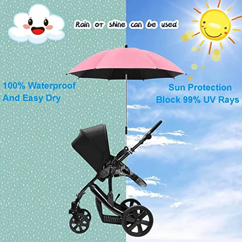 ☂️Schormann barnevognsparsol med UV50+ beskyttende