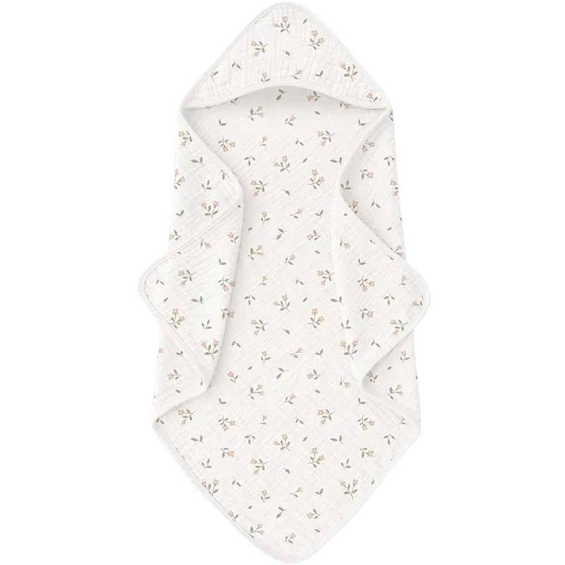 🤎 Schormann Baby Badehåndklæde med Hætte – Blød Bomuld (76 × 76 cm)